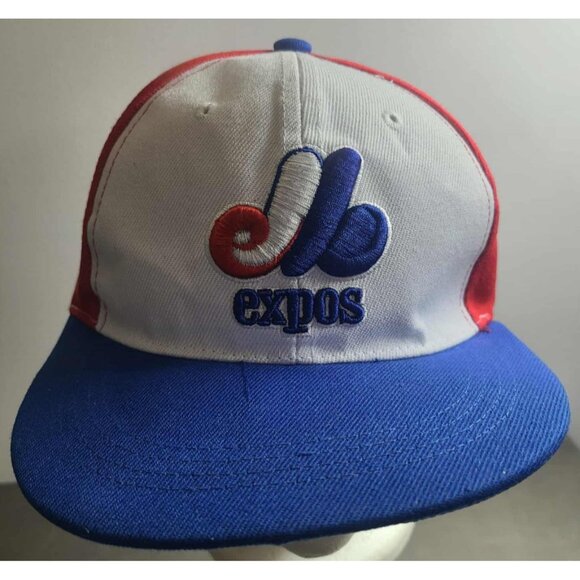 Vintage 1980s Montreal Expos Hat Cap Snapback Mesh Trucker Official Hygrade - Picture 2 of 7